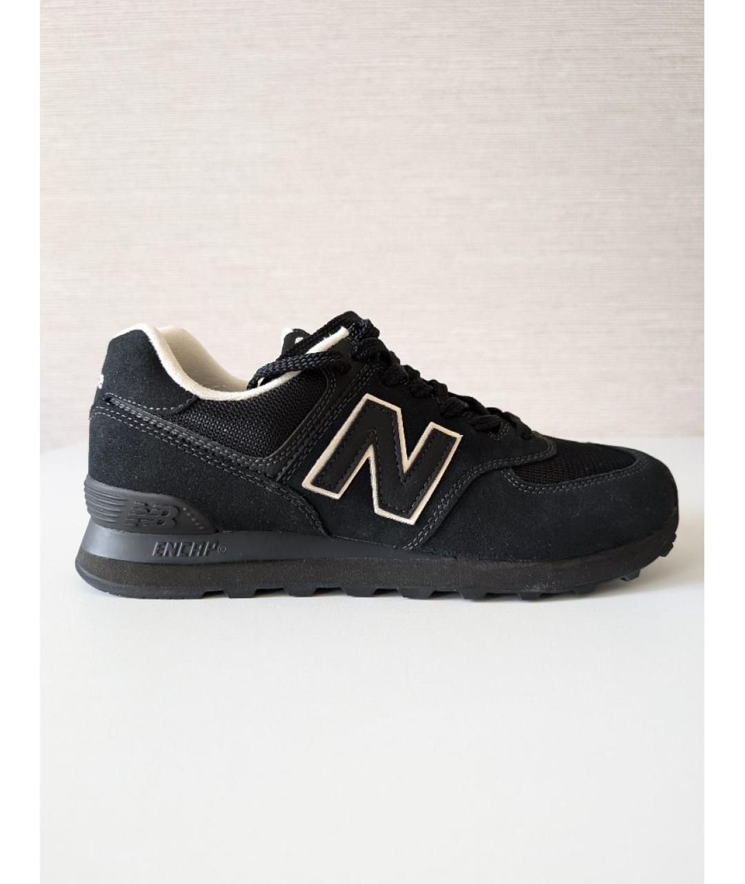 NEW BALANCE Черные замшевые низкие кроссовки / кеды, фото 10