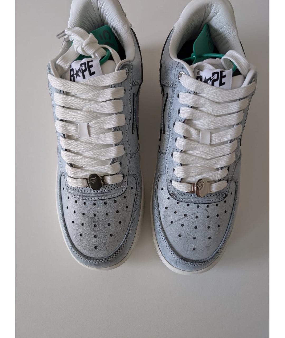 BAPE Белые кожаные низкие кроссовки / кеды, фото 2