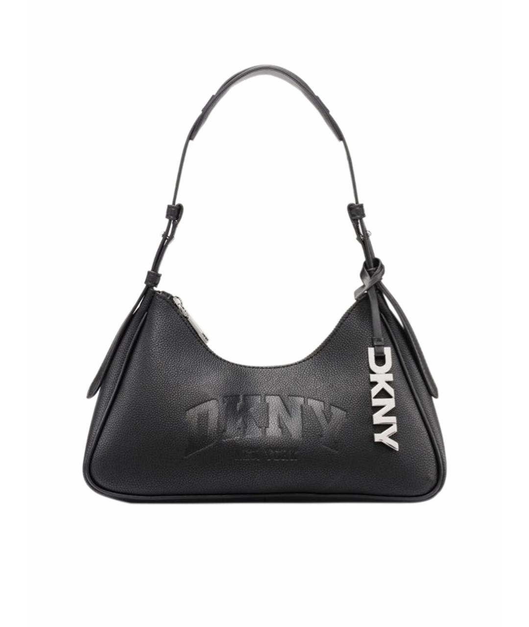 DKNY Черная сумка с короткими ручками из искусственной кожи, фото 1