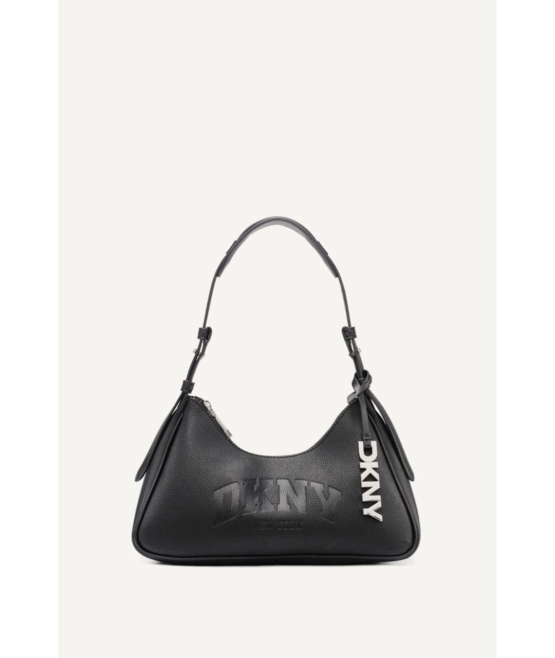 DKNY Черная сумка с короткими ручками из искусственной кожи, фото 7