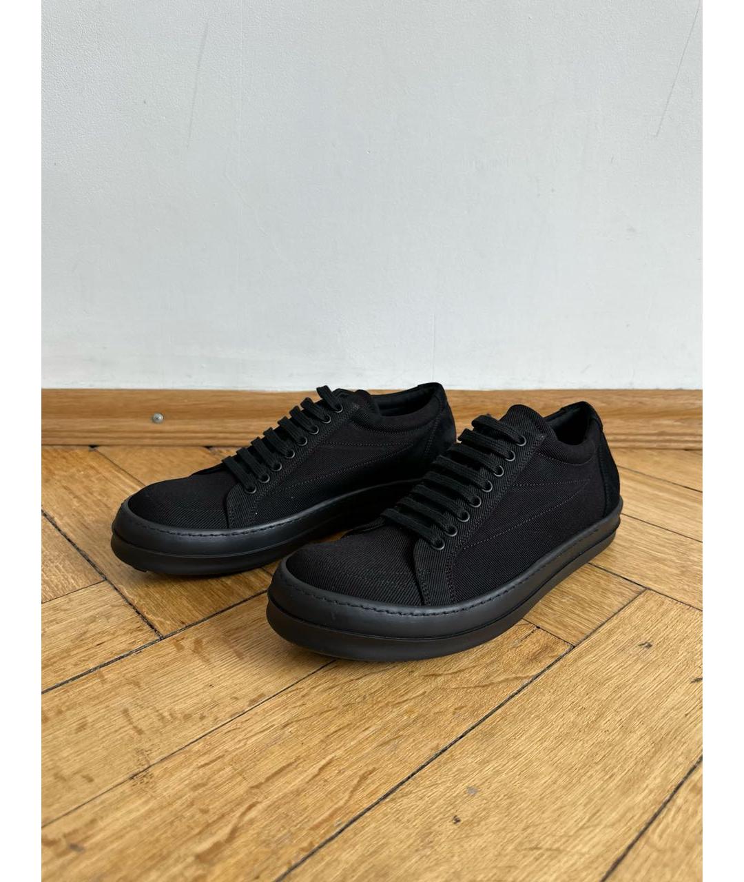 RICK OWENS DRKSHDW Черные низкие кроссовки / кеды, фото 2