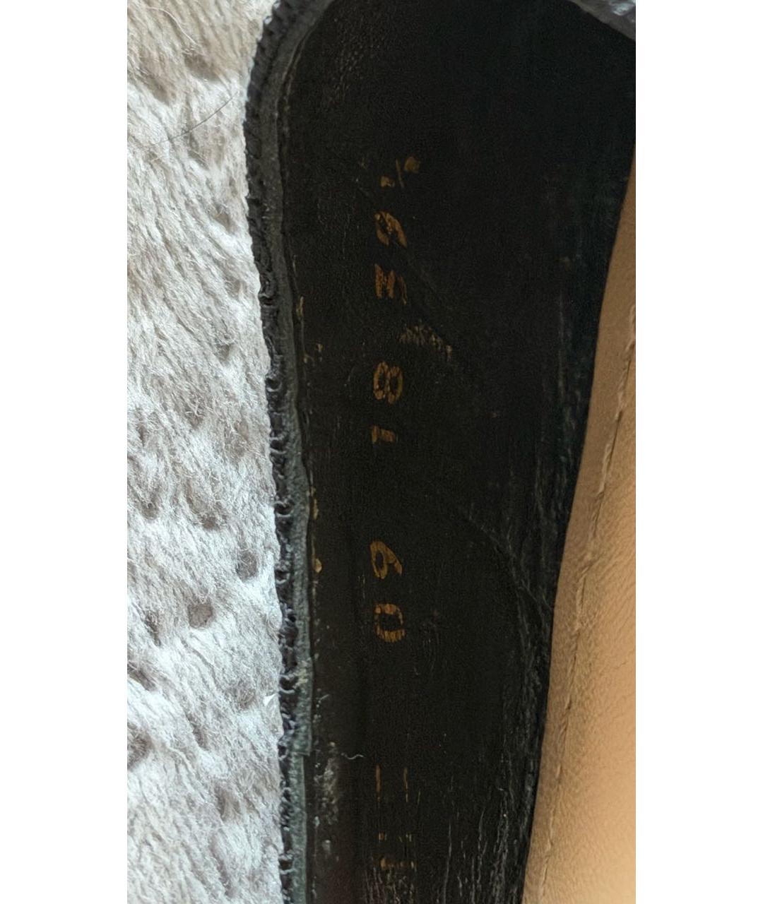 CHRISTIAN DIOR Черные кожаные мюли, фото 5