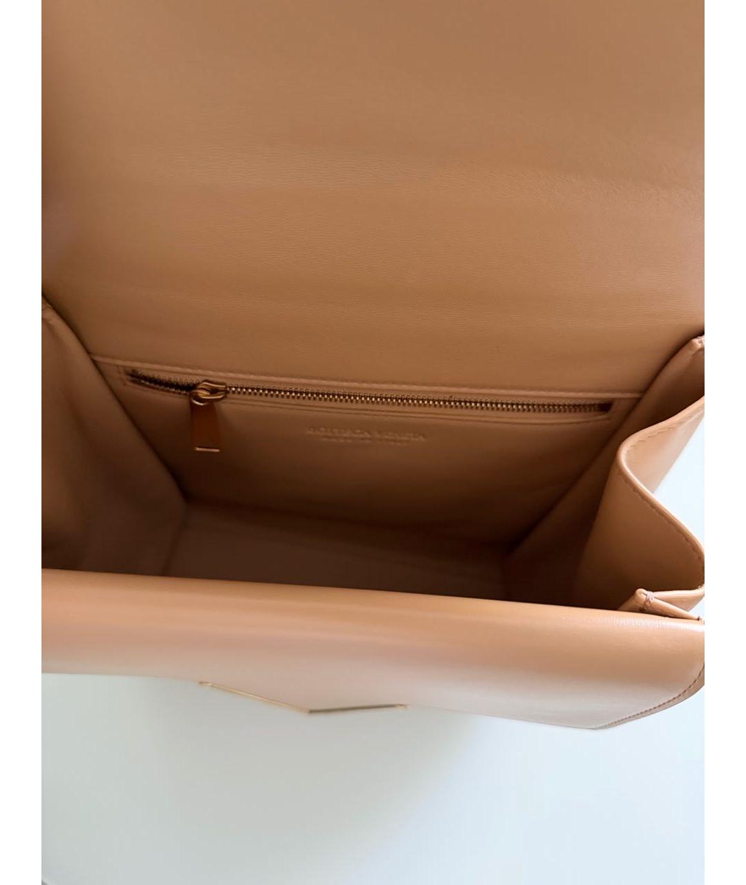 BOTTEGA VENETA Бежевая кожаная сумка через плечо, фото 6