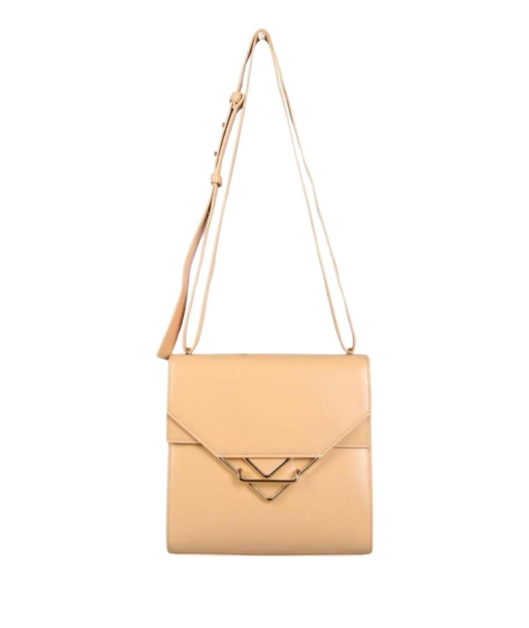 BOTTEGA VENETA Бежевая кожаная сумка через плечо, фото 1