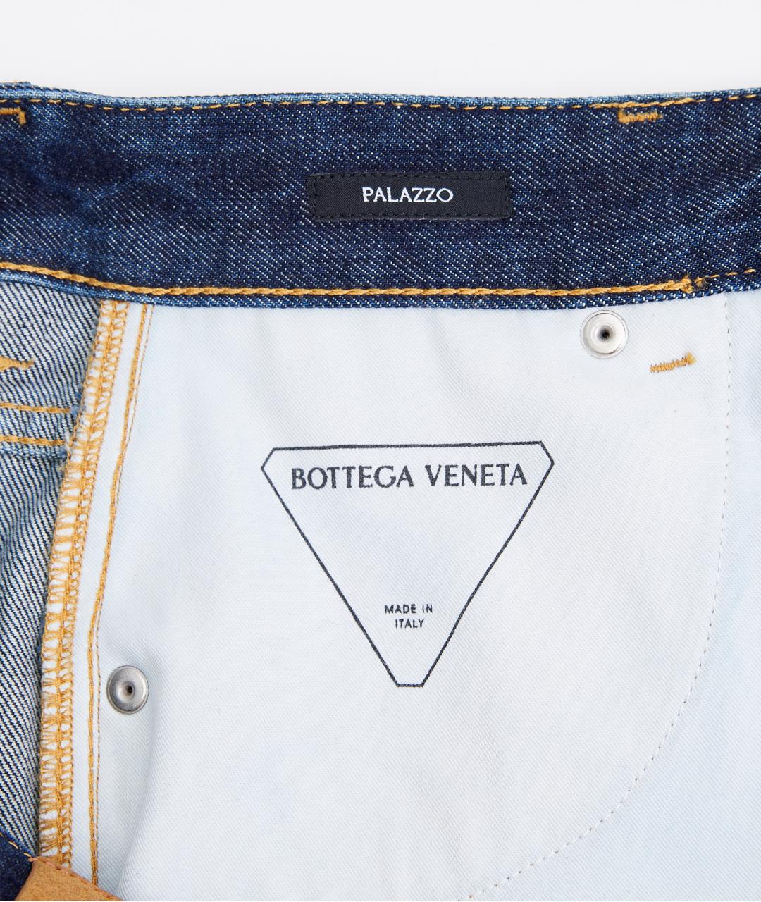 BOTTEGA VENETA Синие хлопковые прямые джинсы, фото 4