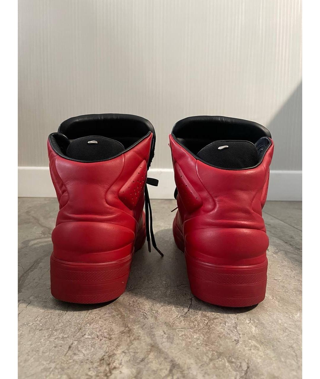 MAISON MARGIELA Красные низкие кроссовки / кеды, фото 4