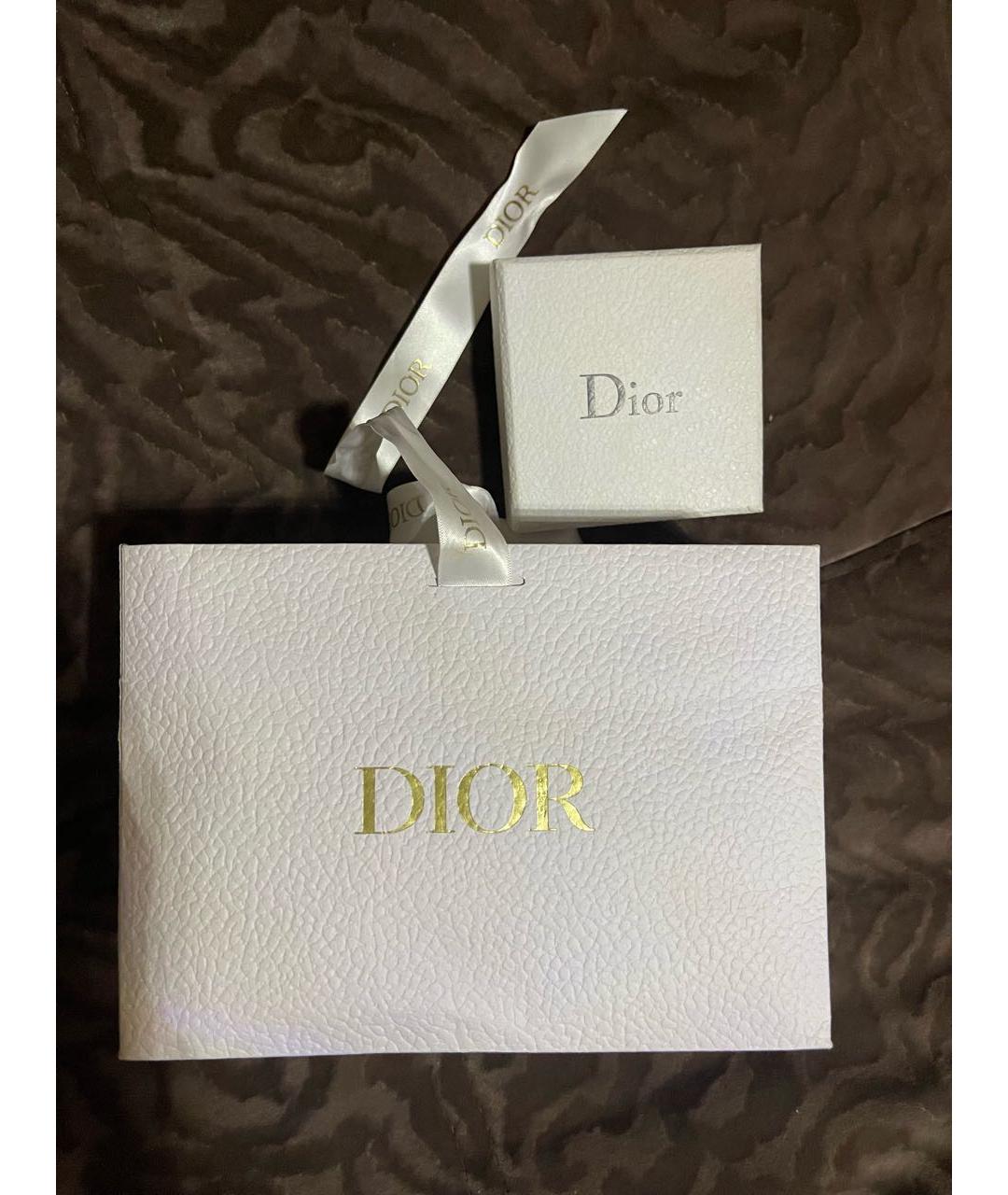 CHRISTIAN DIOR Золотые металлические серьги, фото 8