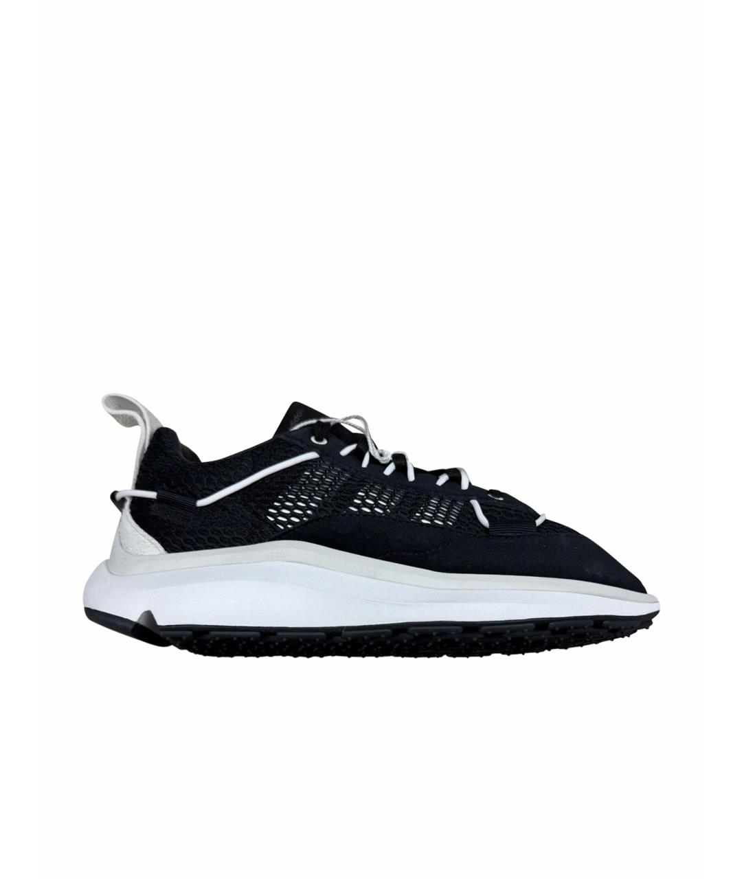 Y-3 Черные текстильные низкие кроссовки / кеды, фото 1