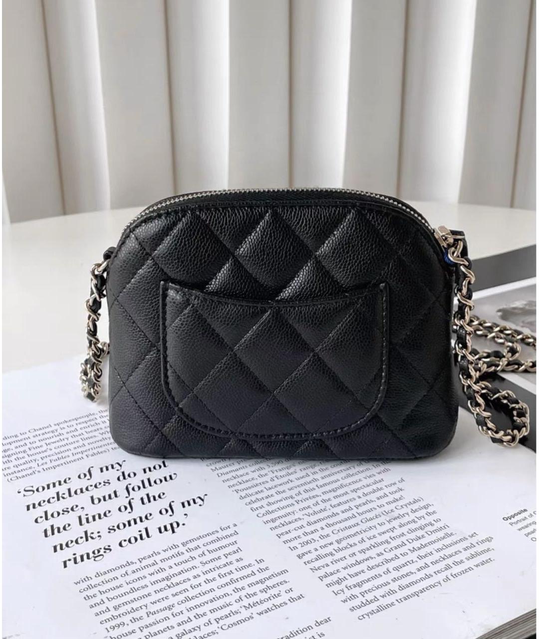 CHANEL Черная кожаная сумка через плечо, фото 4