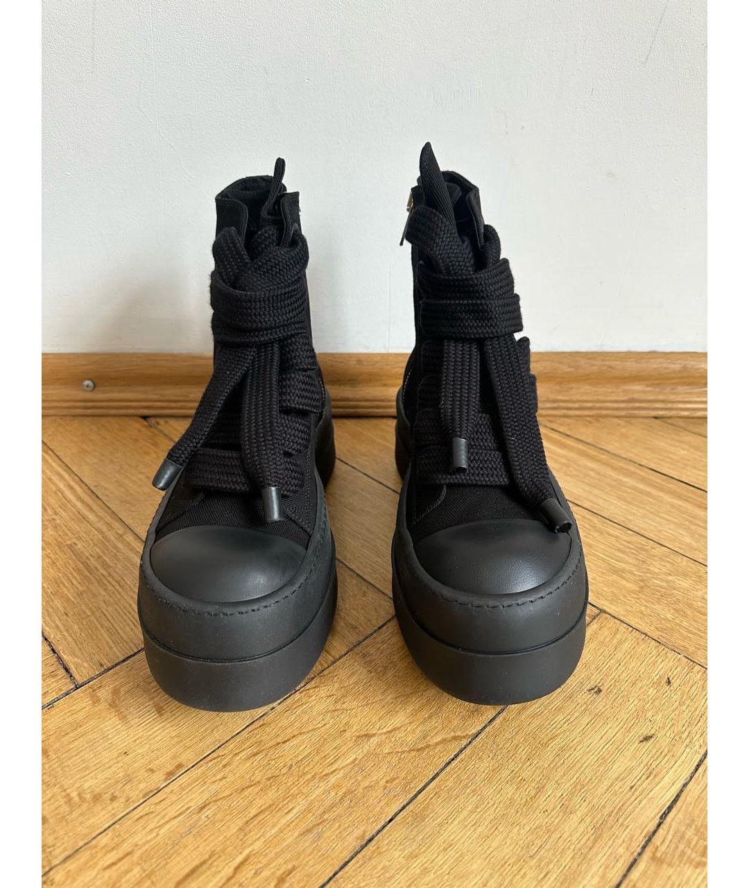 RICK OWENS DRKSHDW Черные высокие кроссовки / кеды, фото 2