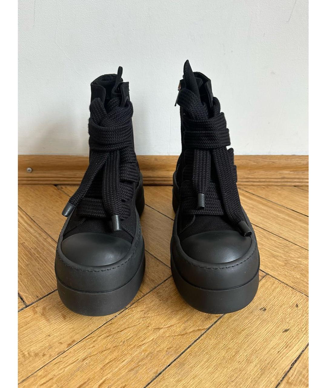 RICK OWENS DRKSHDW Черные высокие кроссовки / кеды, фото 2