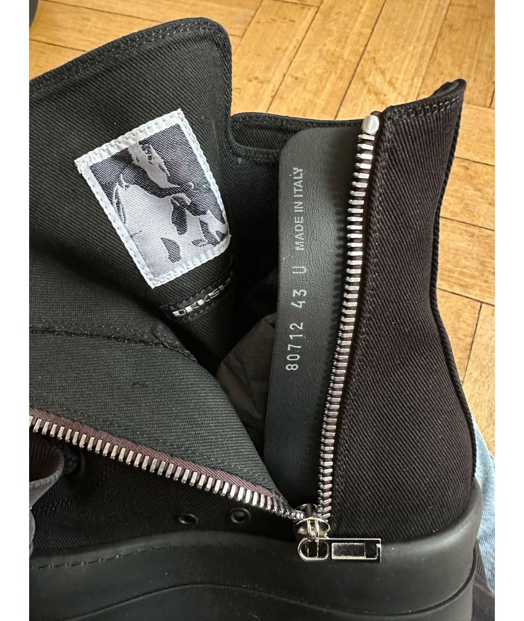 RICK OWENS DRKSHDW Черные высокие кроссовки / кеды, фото 8