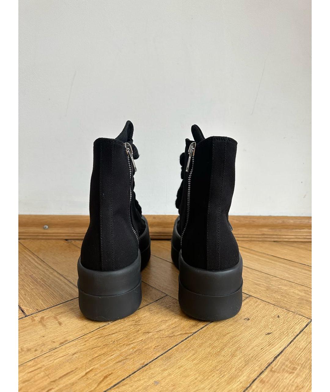 RICK OWENS DRKSHDW Черные высокие кроссовки / кеды, фото 4