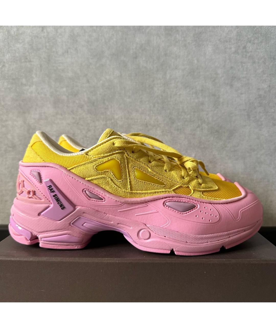 RAF SIMONS Розовые замшевые низкие кроссовки / кеды, фото 9