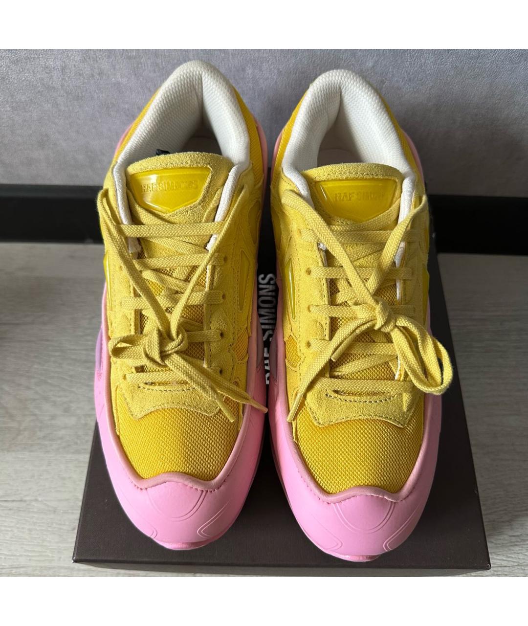 RAF SIMONS Розовые замшевые низкие кроссовки / кеды, фото 2