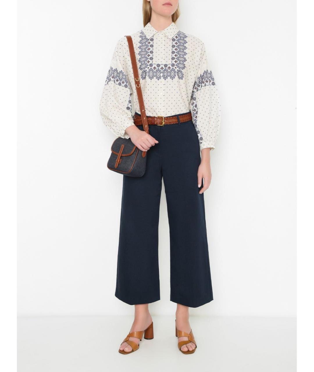 WEEKEND MAX MARA Белая хлопковая блузы, фото 4