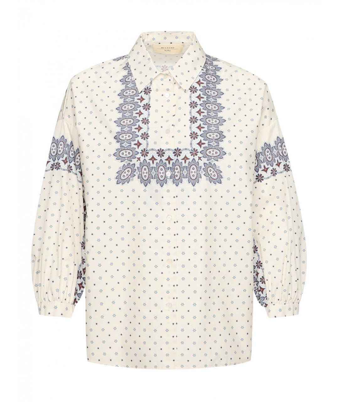 WEEKEND MAX MARA Белая хлопковая блузы, фото 1