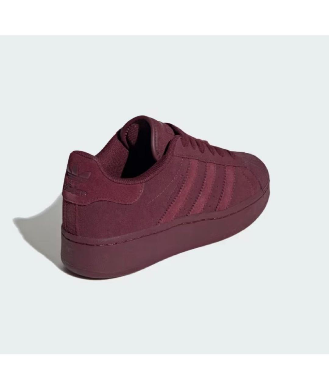 ADIDAS Бордовые замшевые кроссовки, фото 6