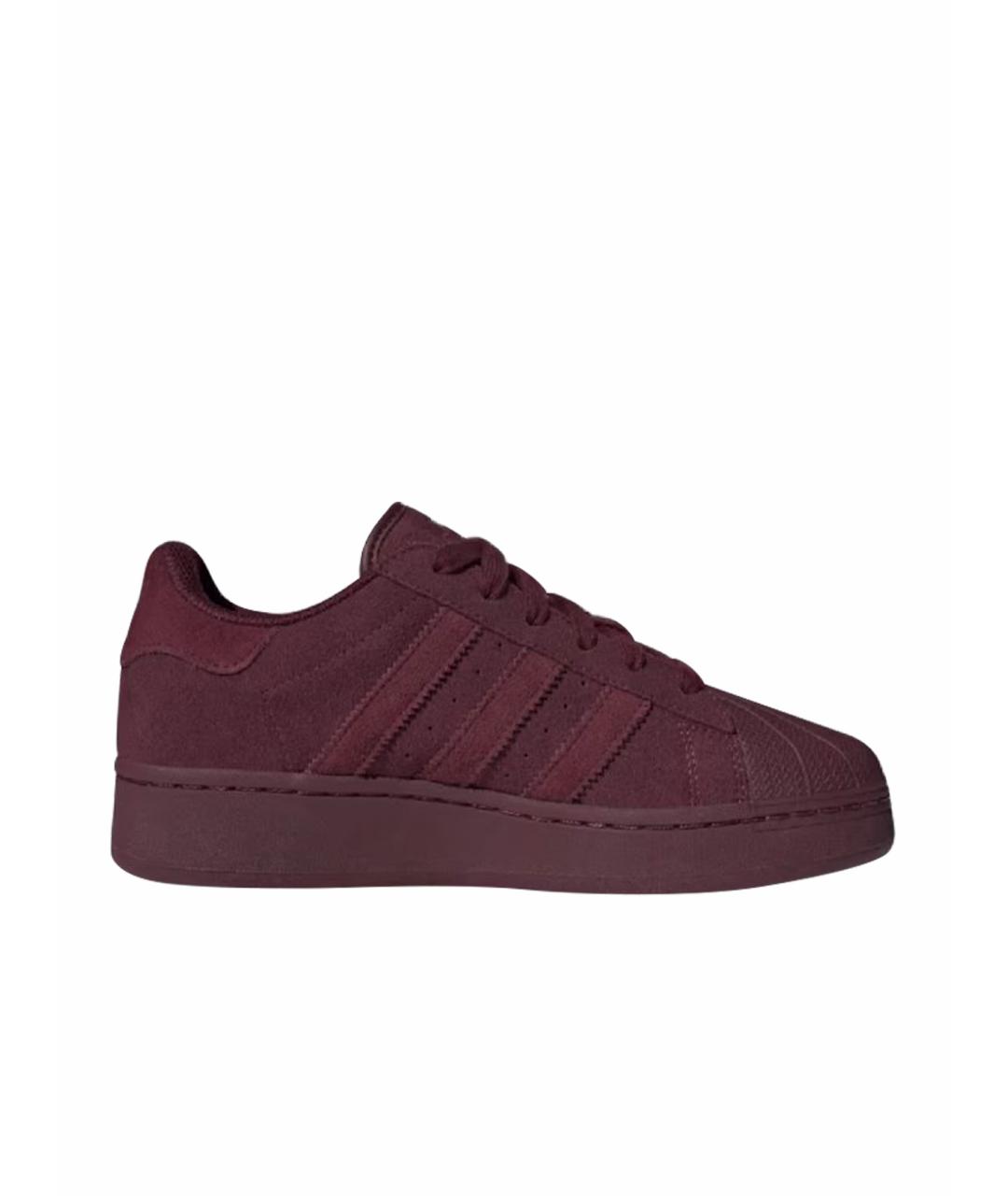 ADIDAS Бордовые замшевые кроссовки, фото 1