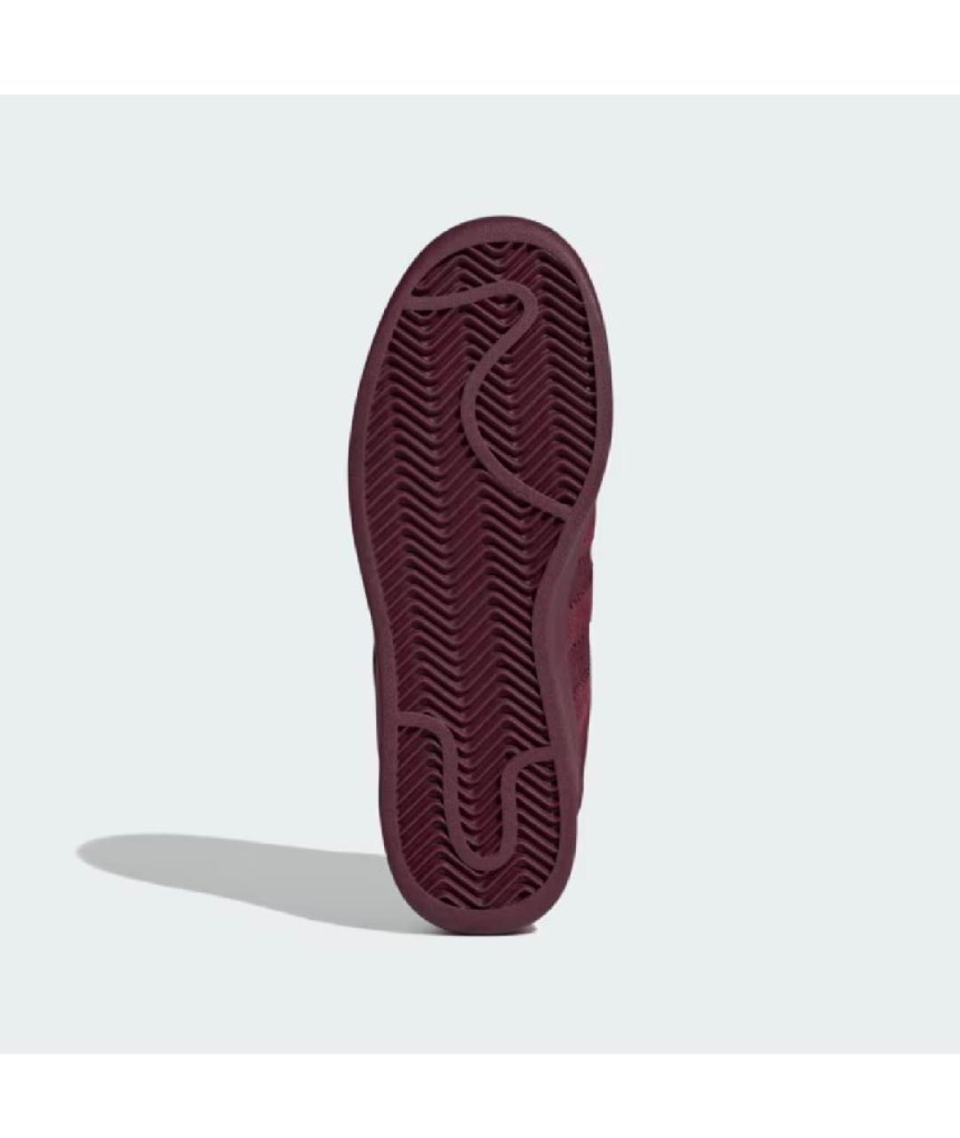 ADIDAS Бордовые замшевые кроссовки, фото 4