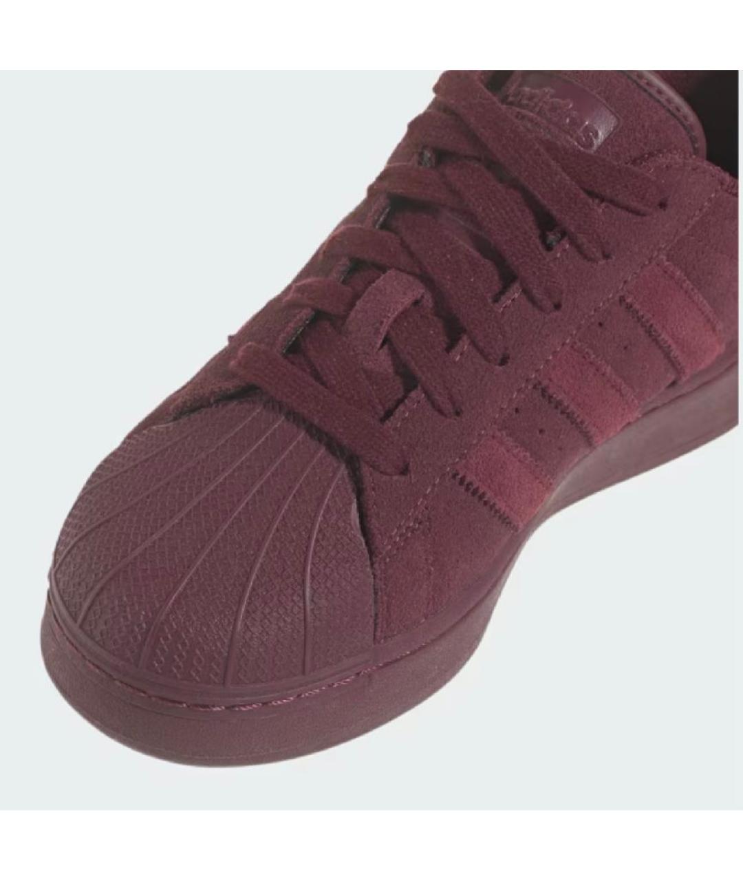 ADIDAS Бордовые замшевые кроссовки, фото 7