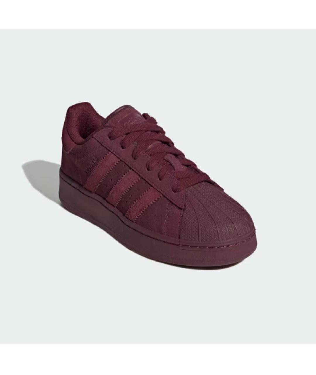 ADIDAS Бордовые замшевые кроссовки, фото 2