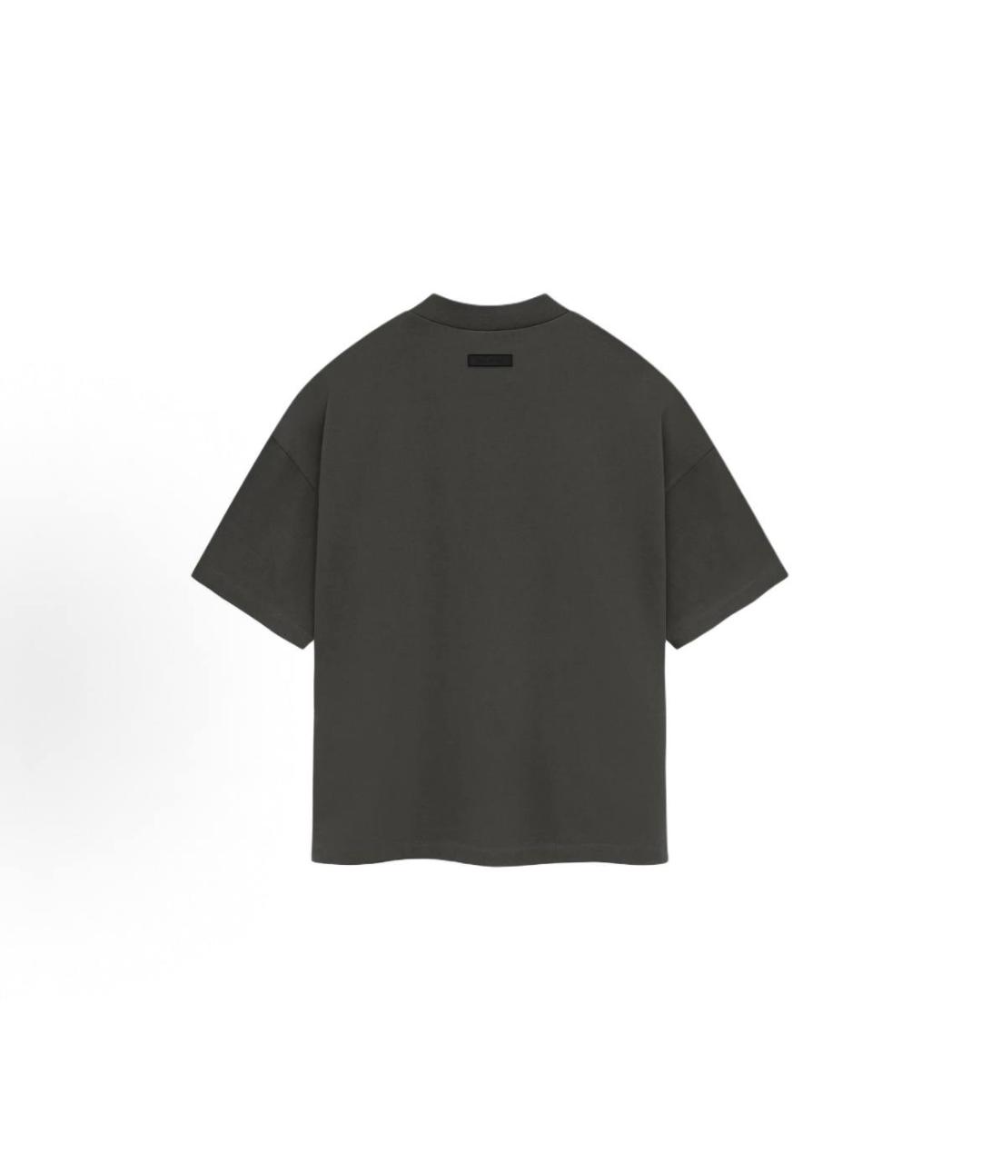 FEAR OF GOD ESSENTIALS Коричневая хлопковая футболка, фото 2