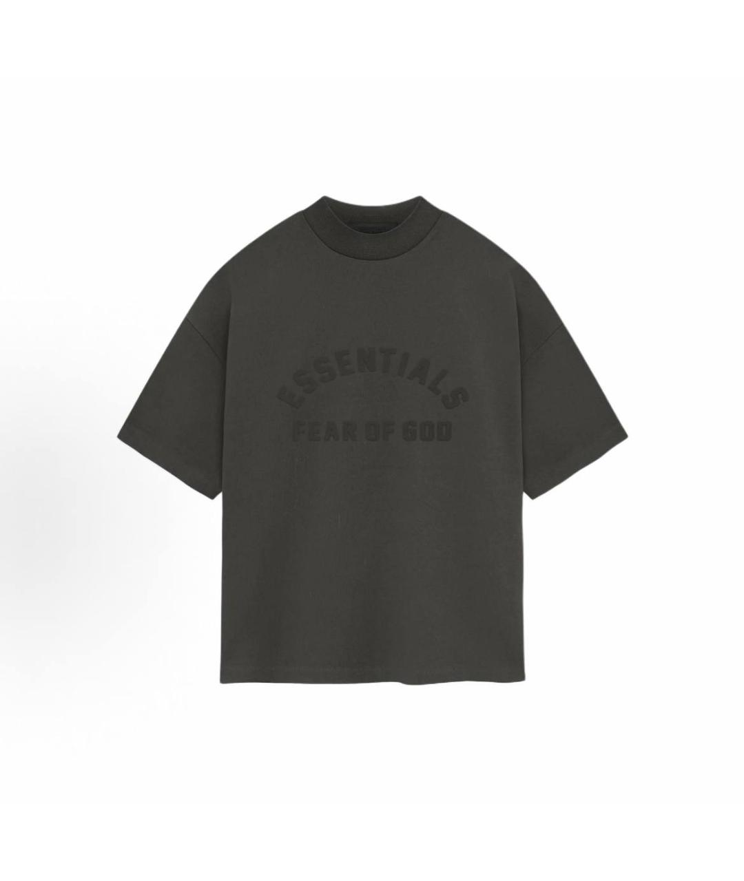 FEAR OF GOD ESSENTIALS Коричневая хлопковая футболка, фото 1