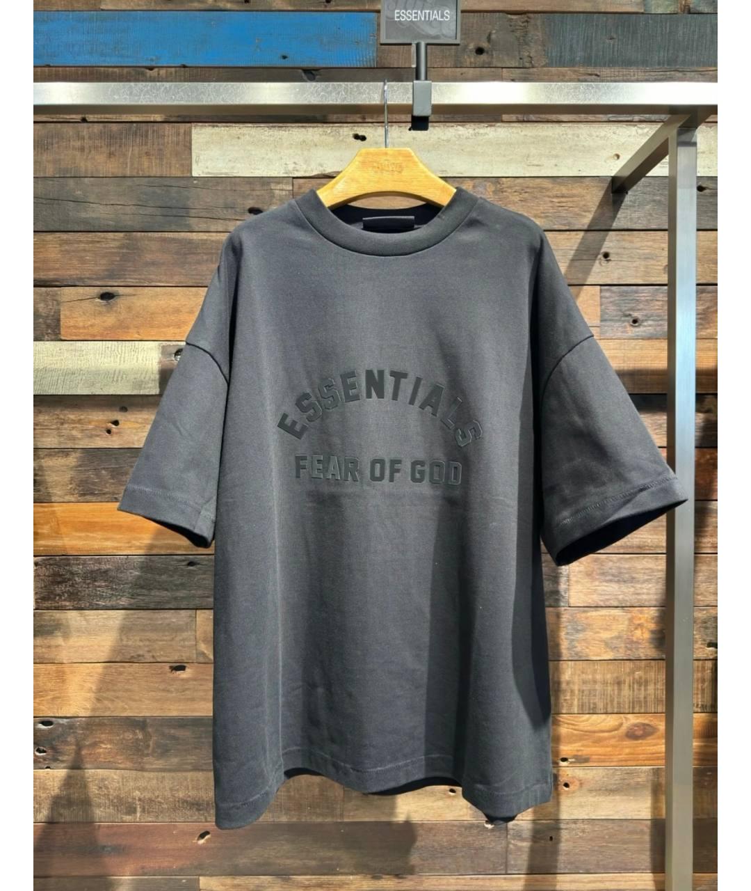 FEAR OF GOD ESSENTIALS Коричневая хлопковая футболка, фото 3