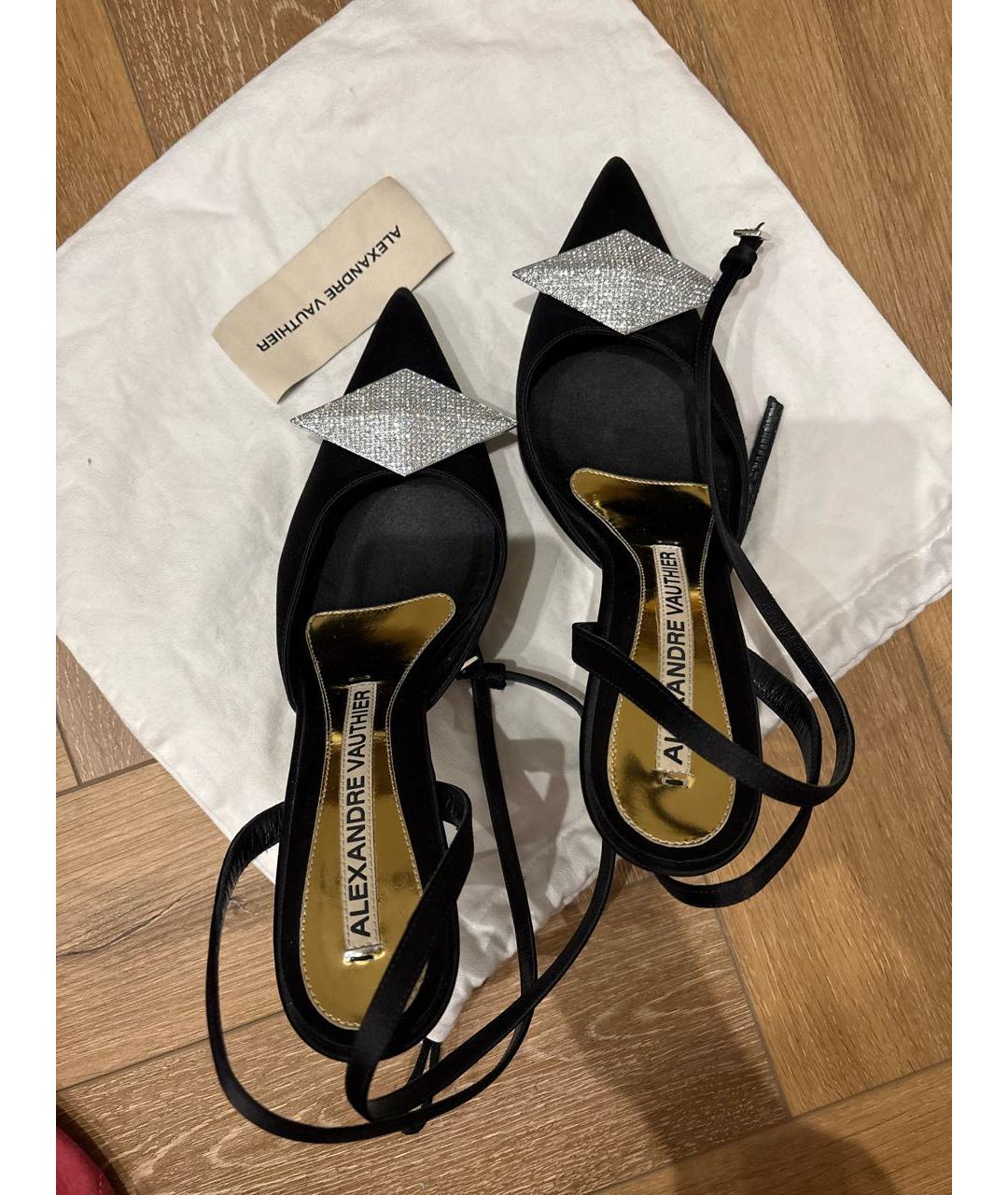 ALEXANDRE VAUTHIER Черные текстильные туфли, фото 3