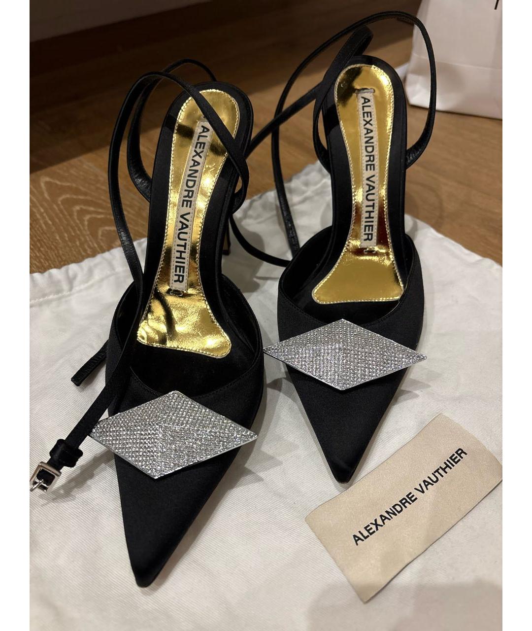 ALEXANDRE VAUTHIER Черные текстильные туфли, фото 2