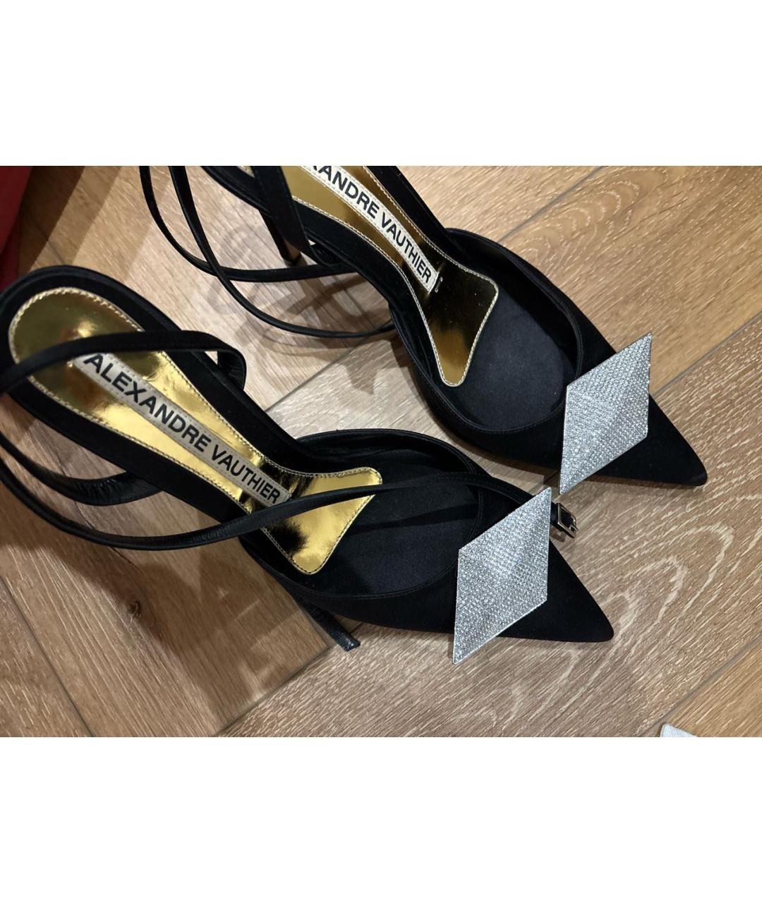 ALEXANDRE VAUTHIER Черные текстильные туфли, фото 5
