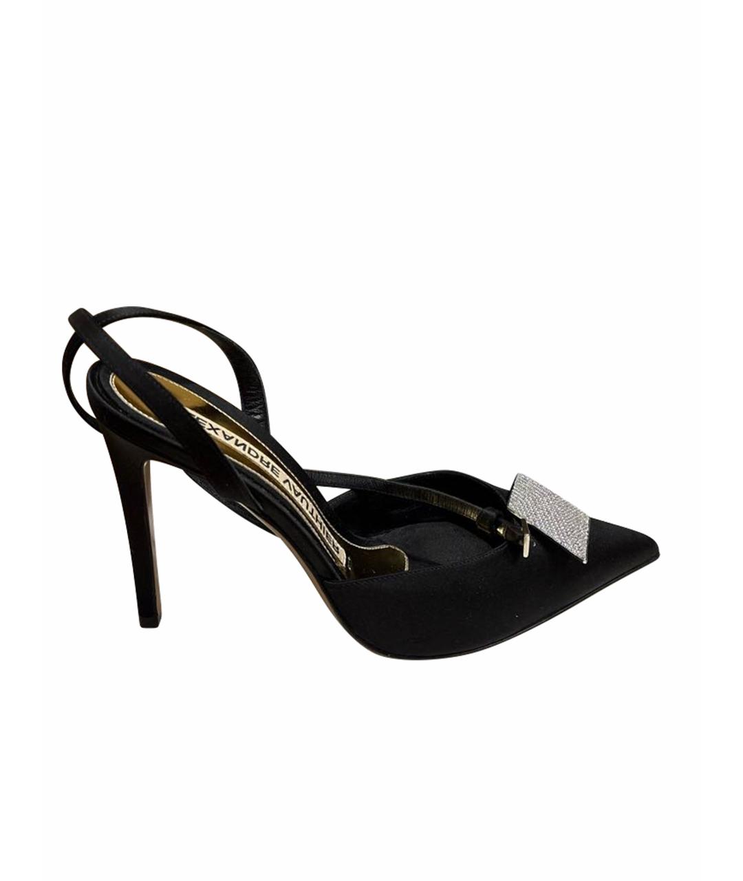 ALEXANDRE VAUTHIER Черные текстильные туфли, фото 1