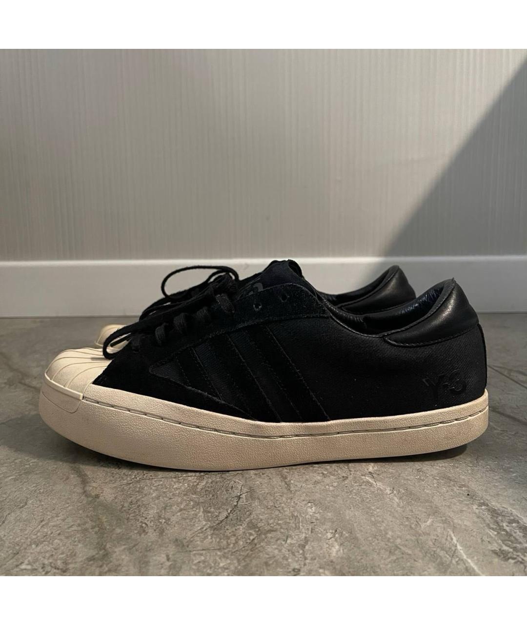 YOHJI YAMAMOTO Черные замшевые низкие кроссовки / кеды, фото 5