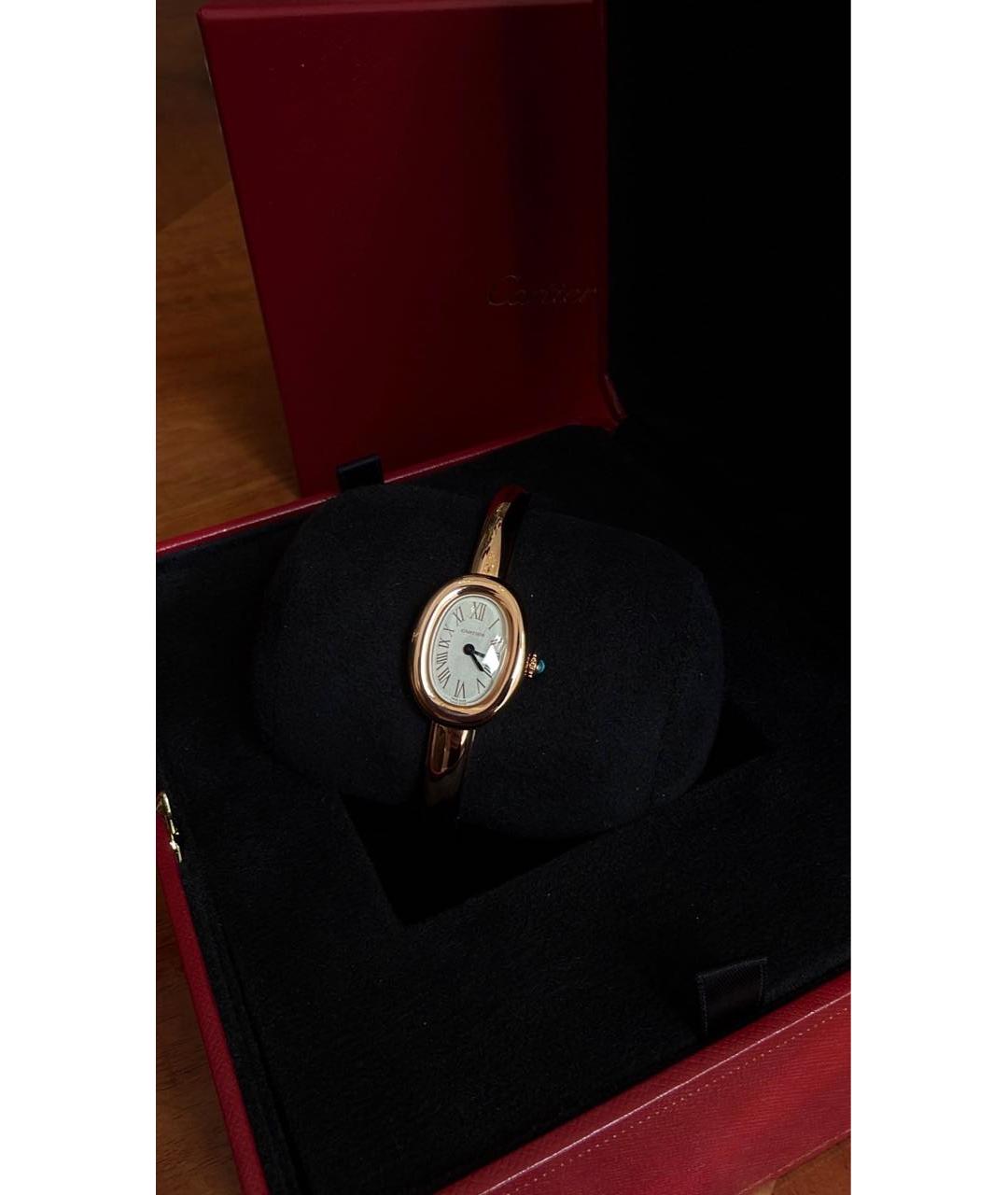CARTIER Желтые часы из розового золота, фото 3