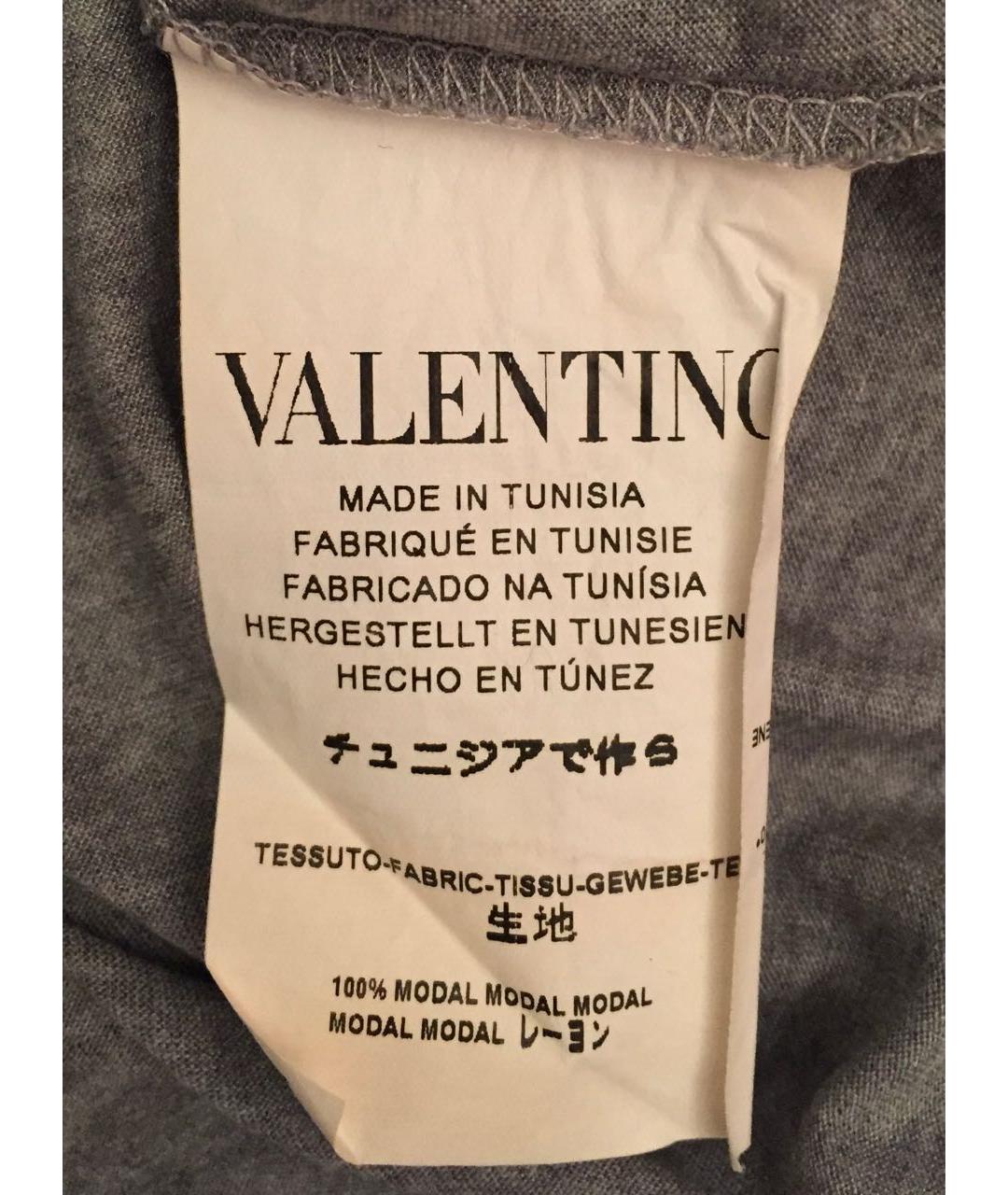 RED VALENTINO Серая футболка, фото 5