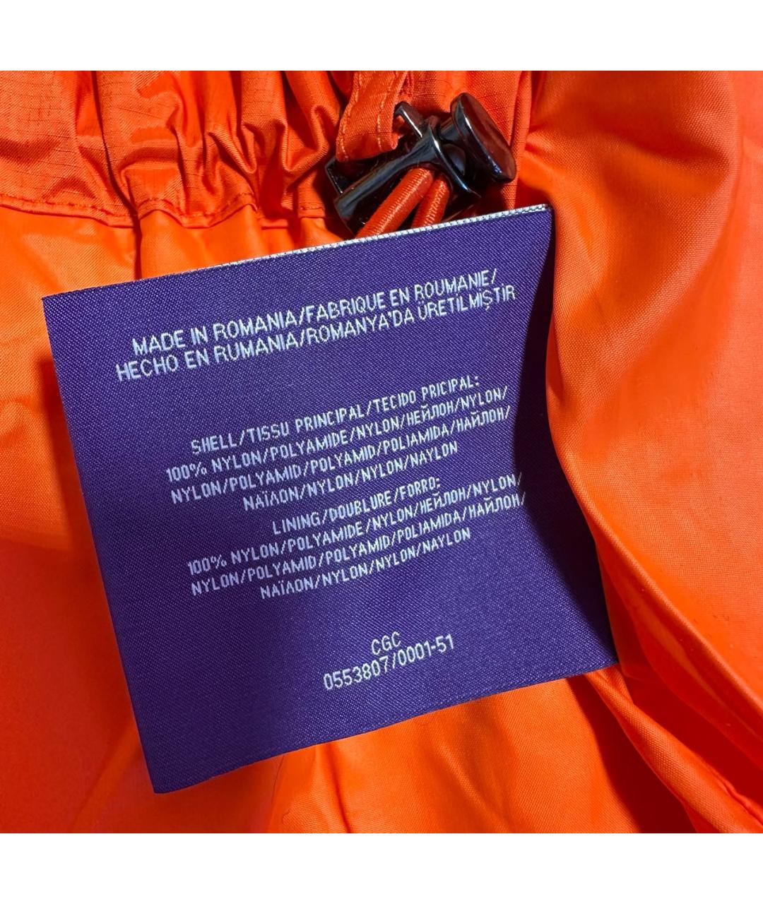 RALPH LAUREN Оранжевая полиамидовая куртка, фото 7