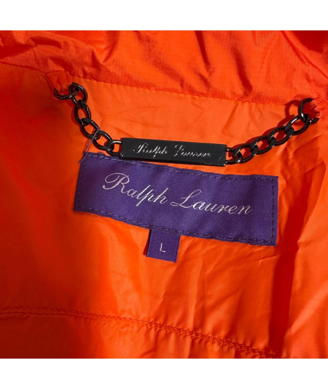 RALPH LAUREN Оранжевая полиамидовая куртка, фото 4