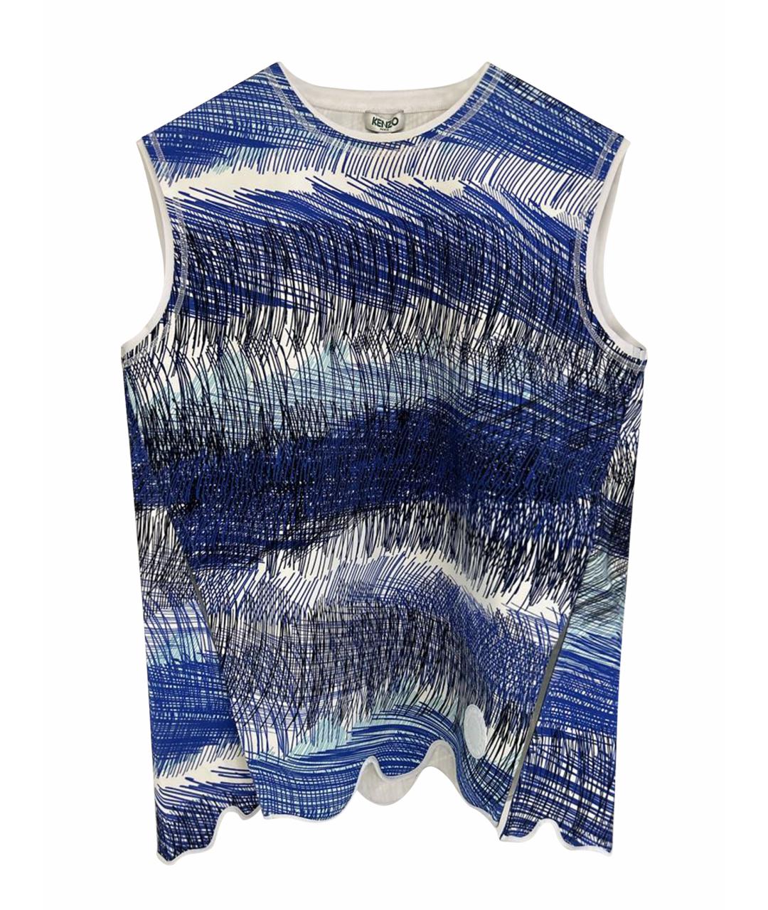KENZO Синяя полиэстеровая жилетка, фото 1