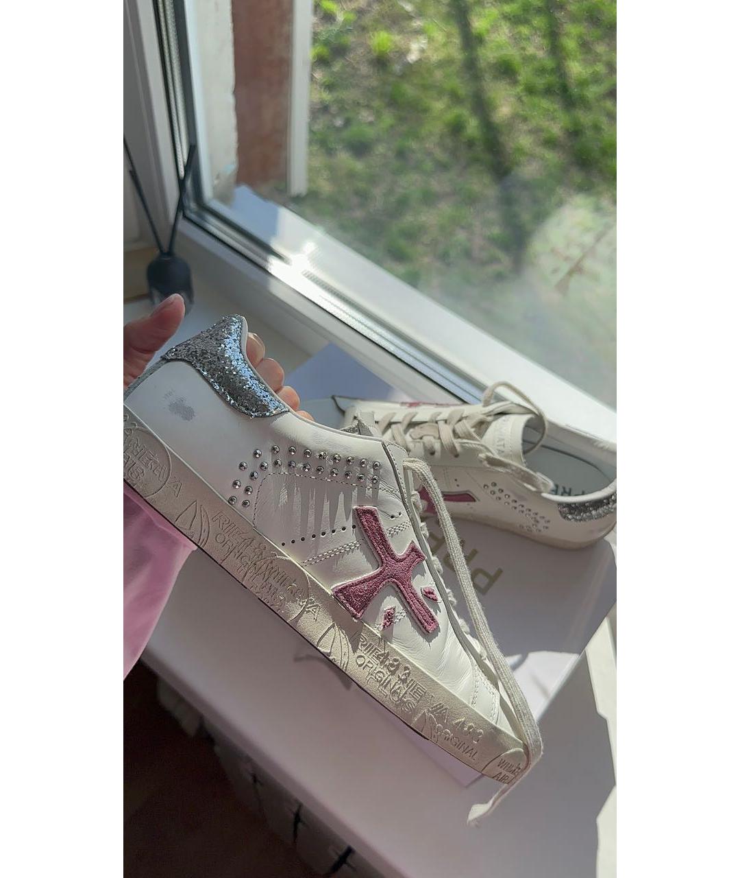 PREMIATA Белые кожаные кеды, фото 5