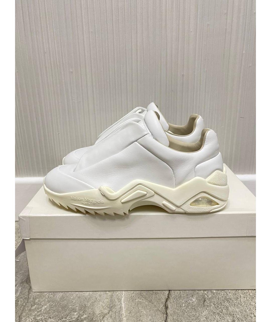MAISON MARGIELA Белые кожаные кроссовки, фото 2