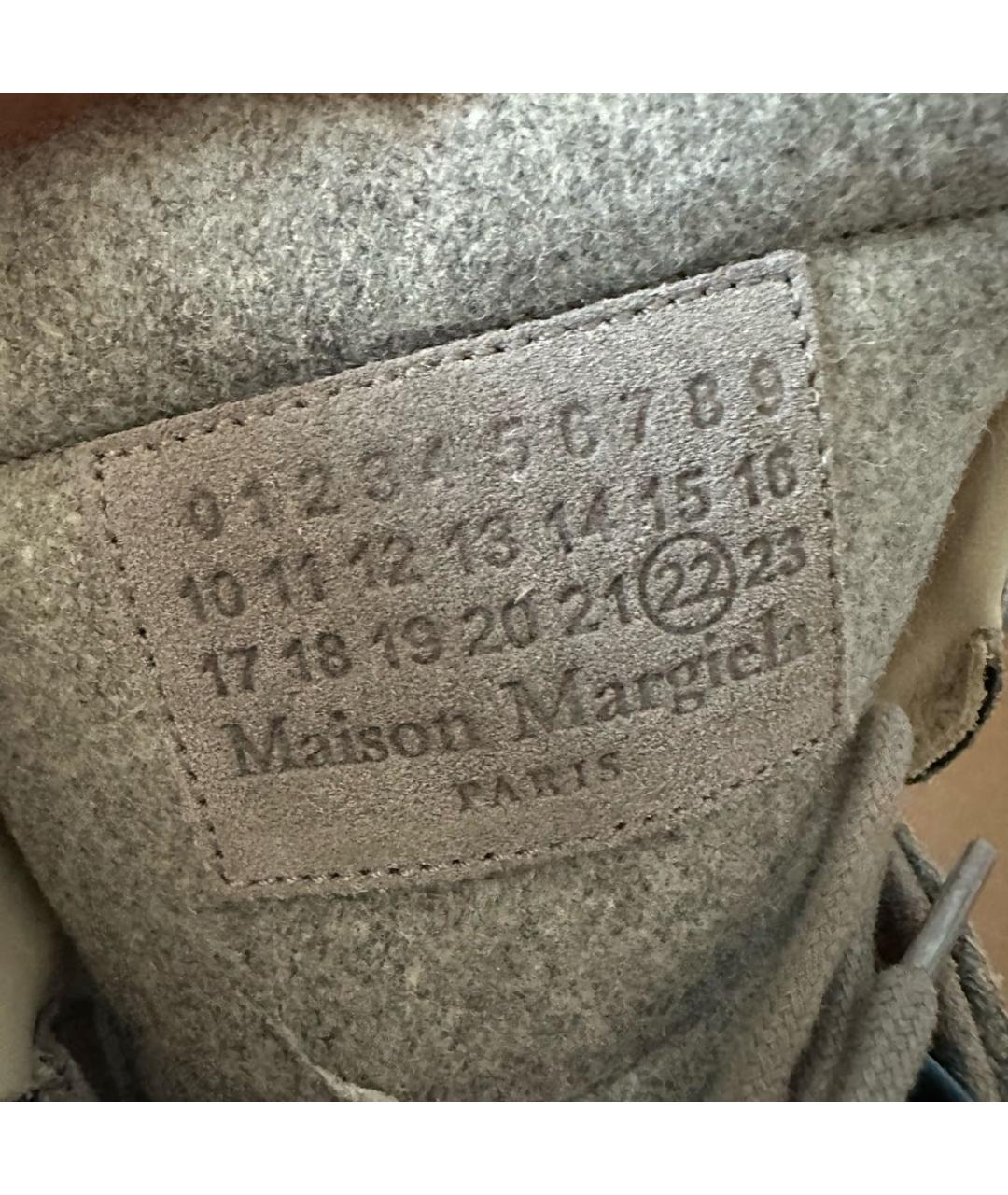 MAISON MARGIELA Серые высокие кроссовки / кеды, фото 5