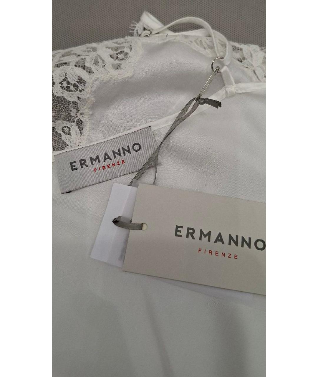ERMANNO FIRENZE Белая вискозная майка, фото 8