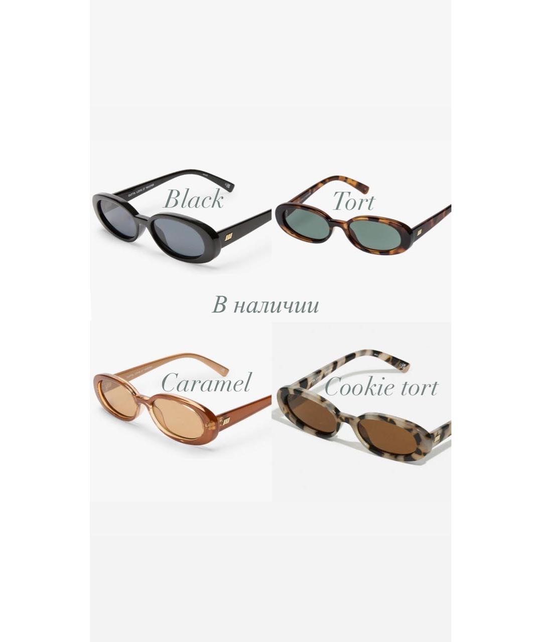 LE SPECS Черные пластиковые солнцезащитные очки, фото 5