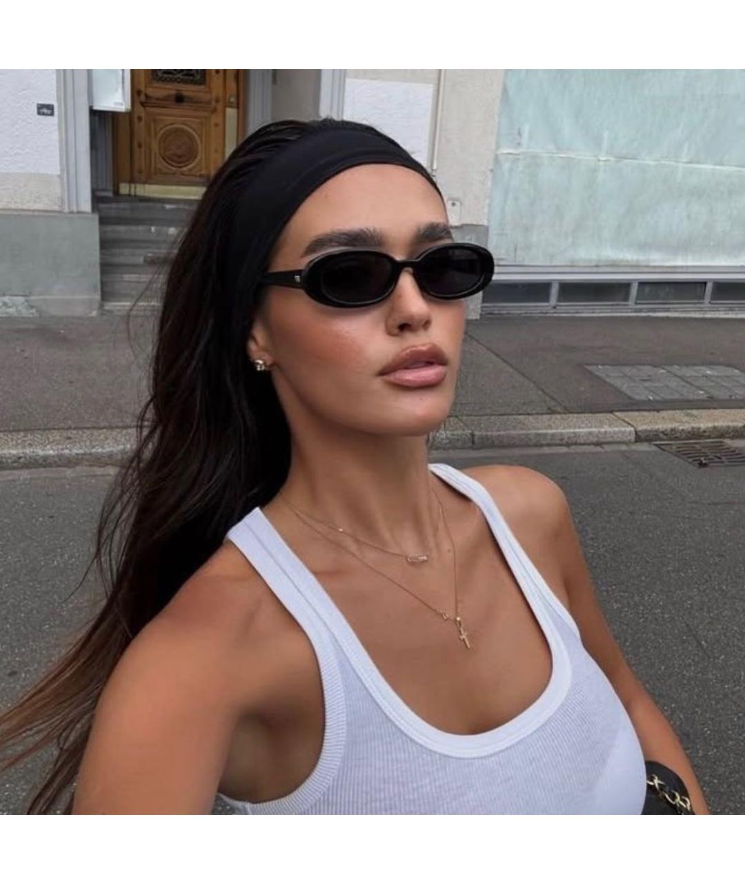 LE SPECS Черные пластиковые солнцезащитные очки, фото 6
