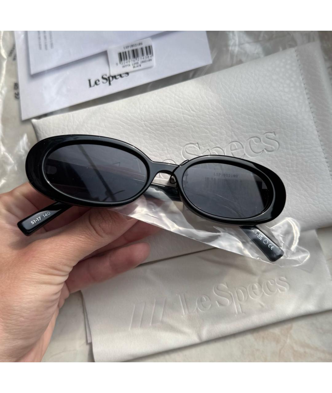 LE SPECS Черные пластиковые солнцезащитные очки, фото 3