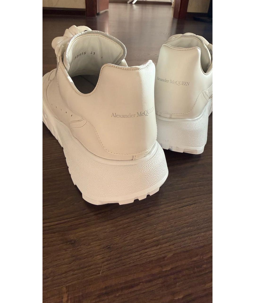 MCQ ALEXANDER MCQUEEN Белые кожаные кроссовки, фото 6