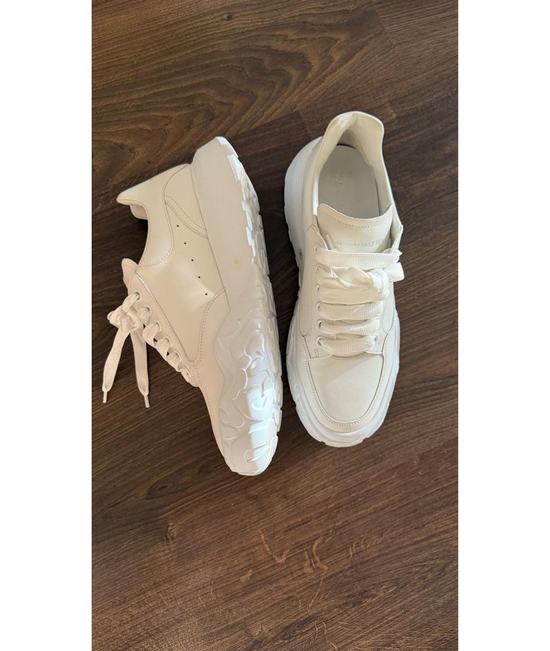 MCQ ALEXANDER MCQUEEN Белые кожаные кроссовки, фото 5