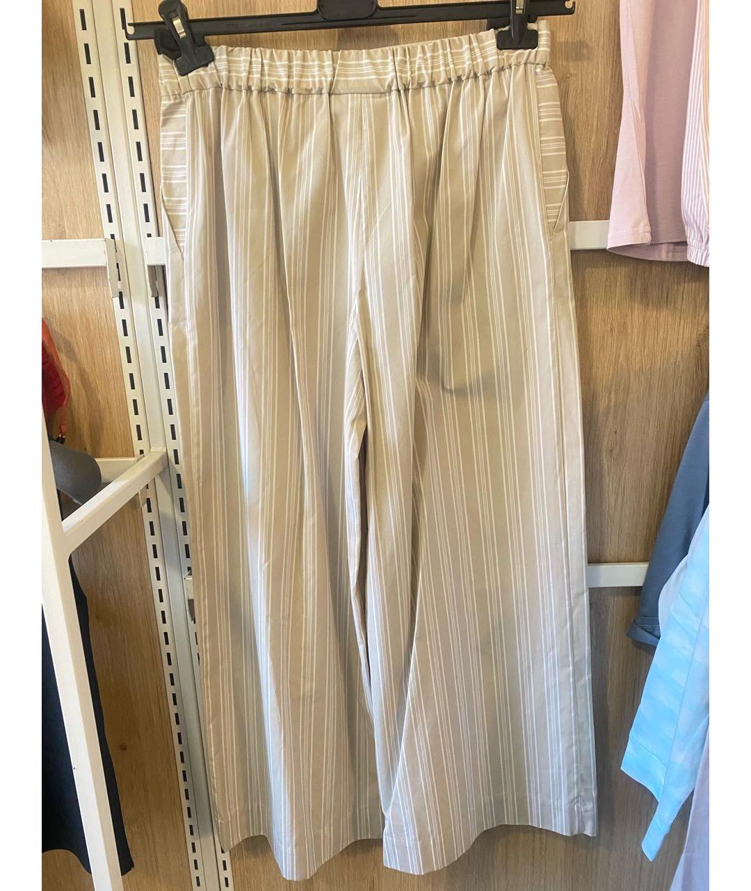 MAX MARA Бежевые брюки широкие, фото 4
