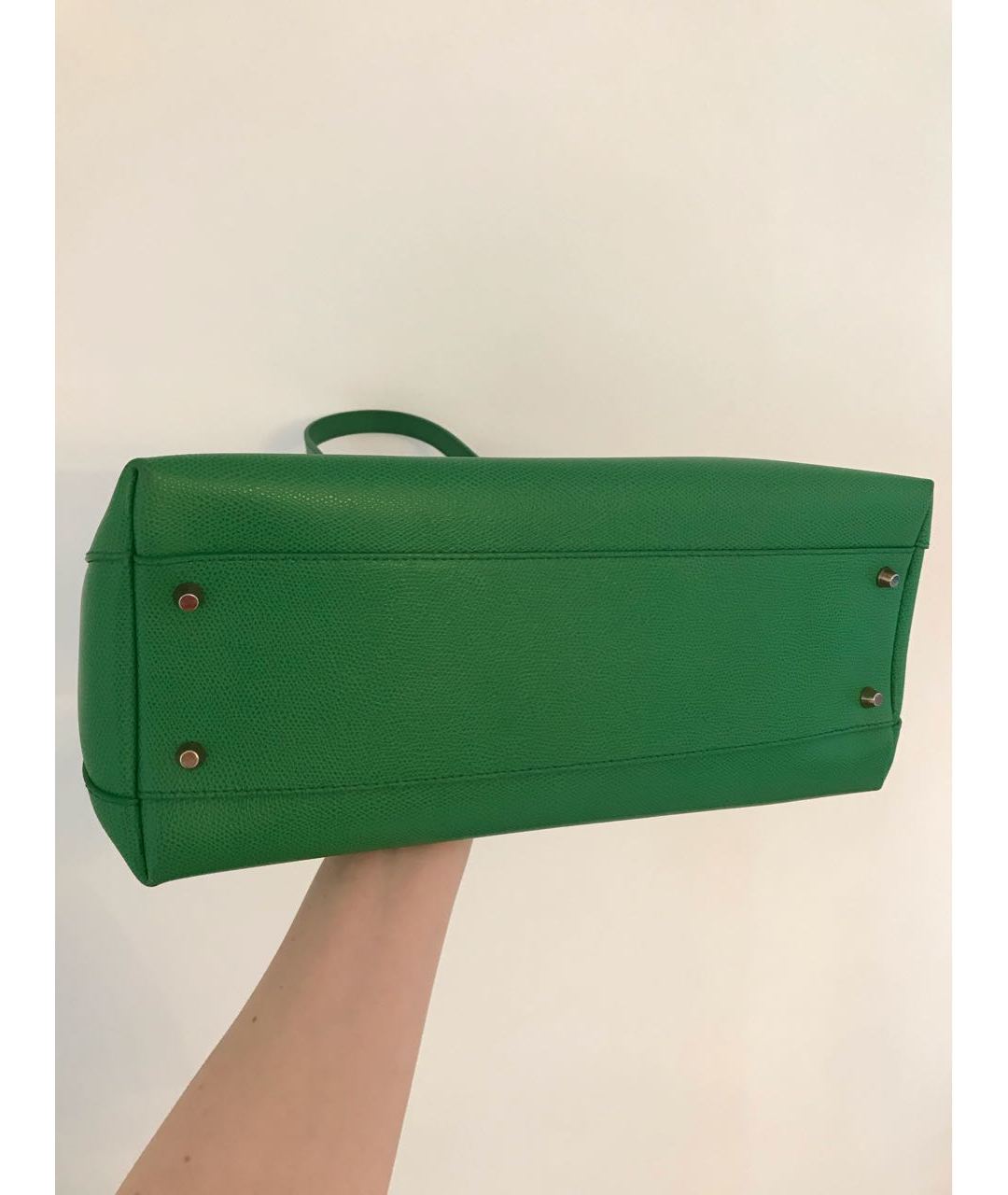 FURLA Зеленая кожаная сумка тоут, фото 3